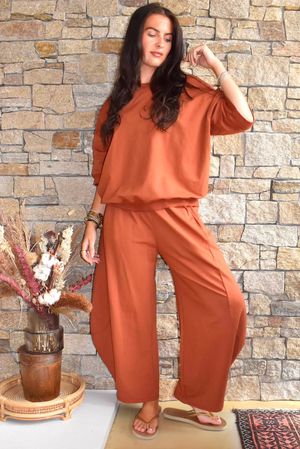 Lagen Relaxed Sweatshirt Rust
